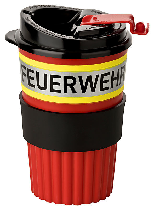 Coffee-to-go Becher rot Feuerwehr