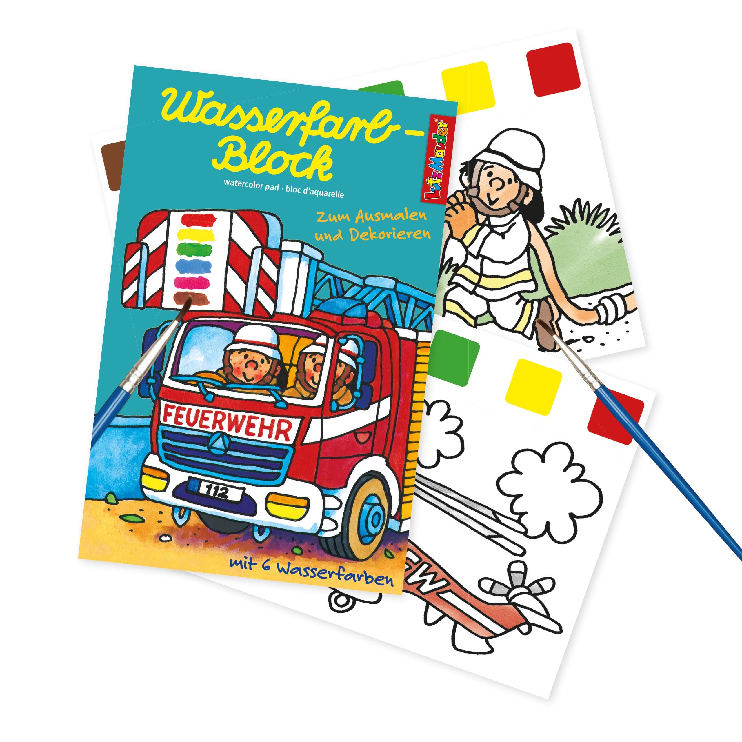 Lutz Mauder Wasserfarbblock Feuerwehr