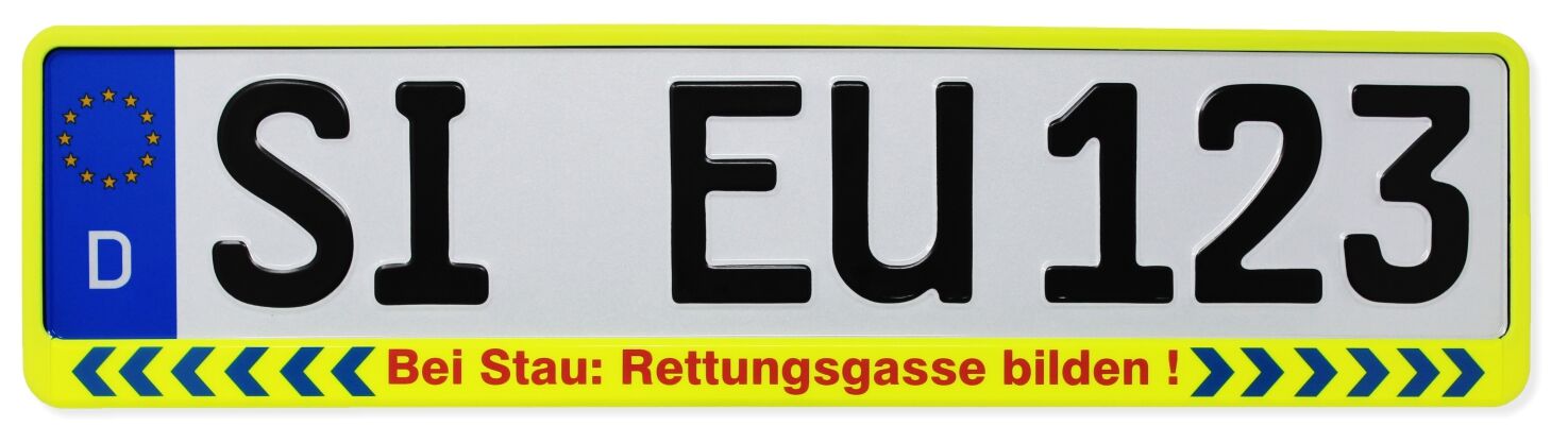 Kennzeichenhalter Rettungsgasse Kennzeichenhalter Rettungsgasse