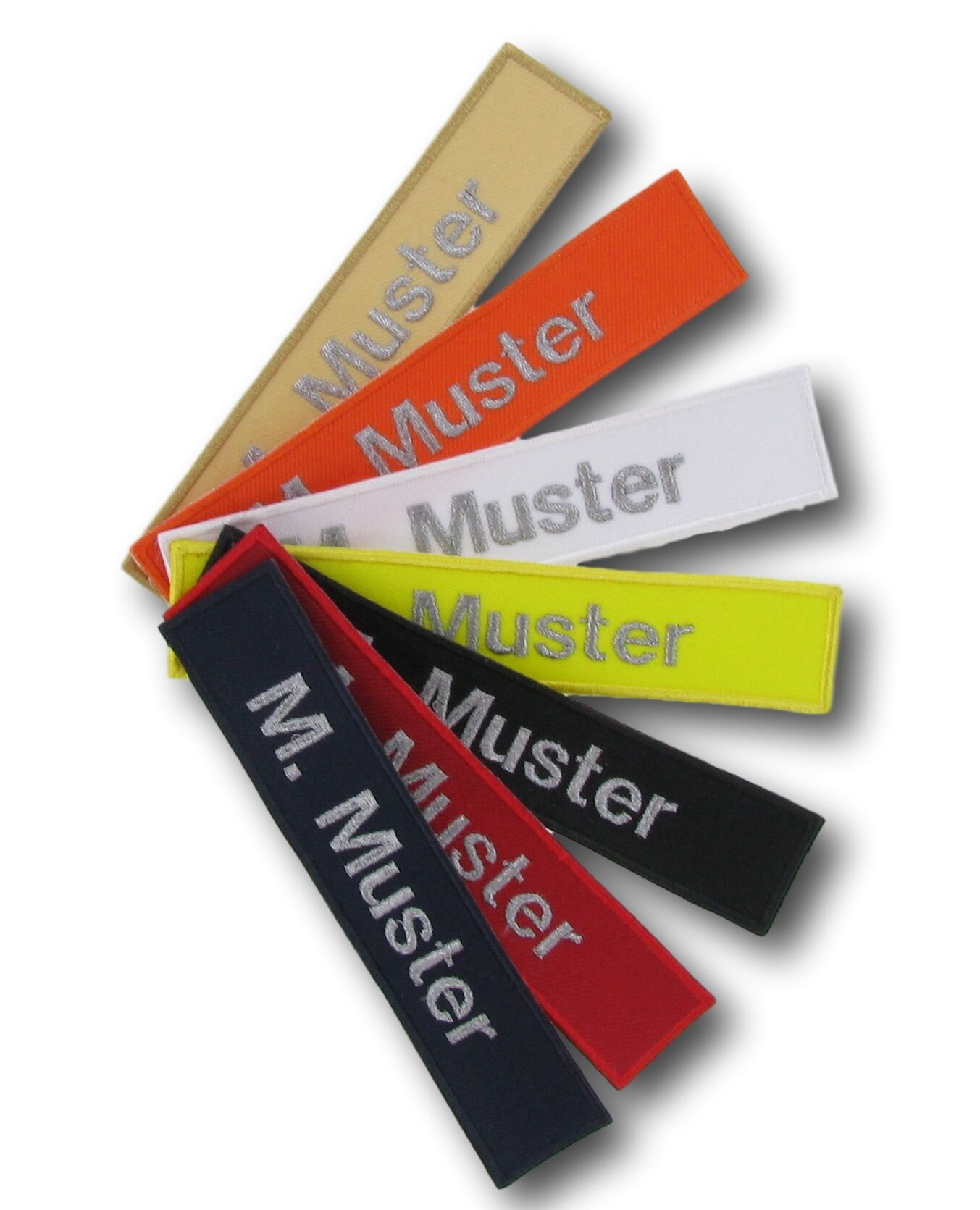 Namenstreifen Metallicgarn silber Namenstreifen Metallicgarn silber