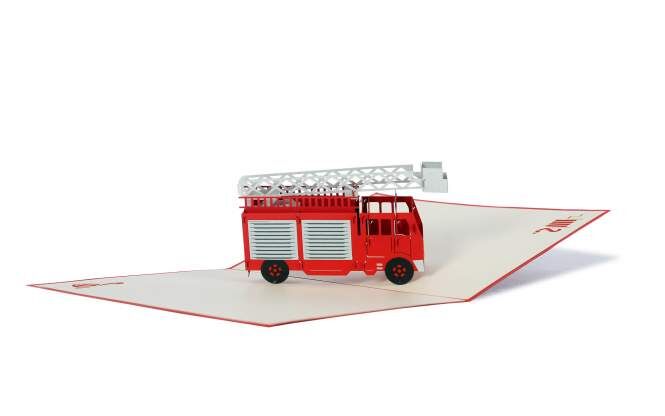 3D Pop up Karte Feuerwehr