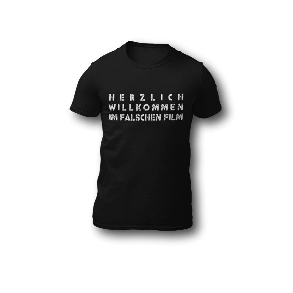 T-Shirt schwarz HERZLICH WILLKOMMEN