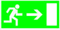 Symbol, Rettungsweg nach rechts BGV A8 E13