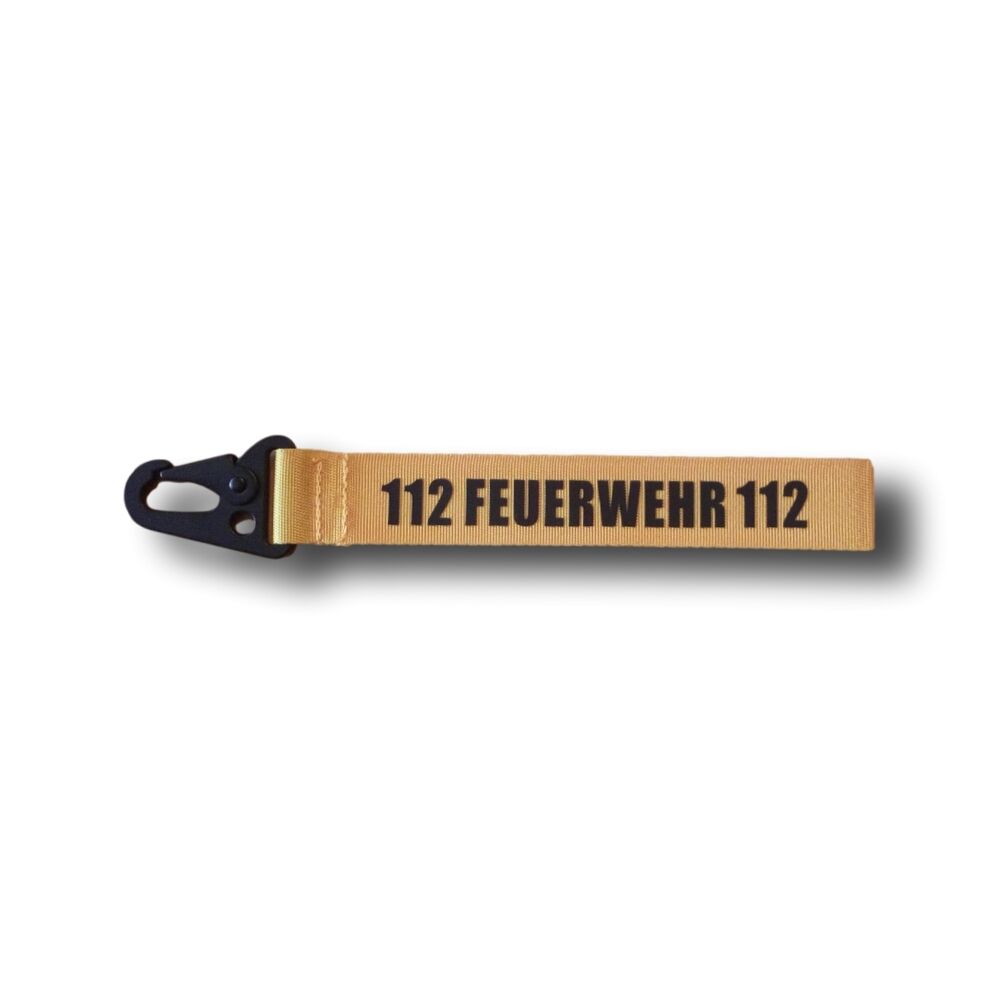 Schlüsselanhänger Key Clip Aufdruck 112 FEUERWEHR 112