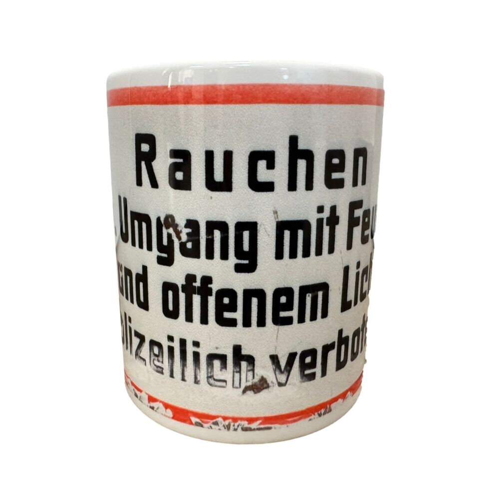 Tasse Feuer verboten
