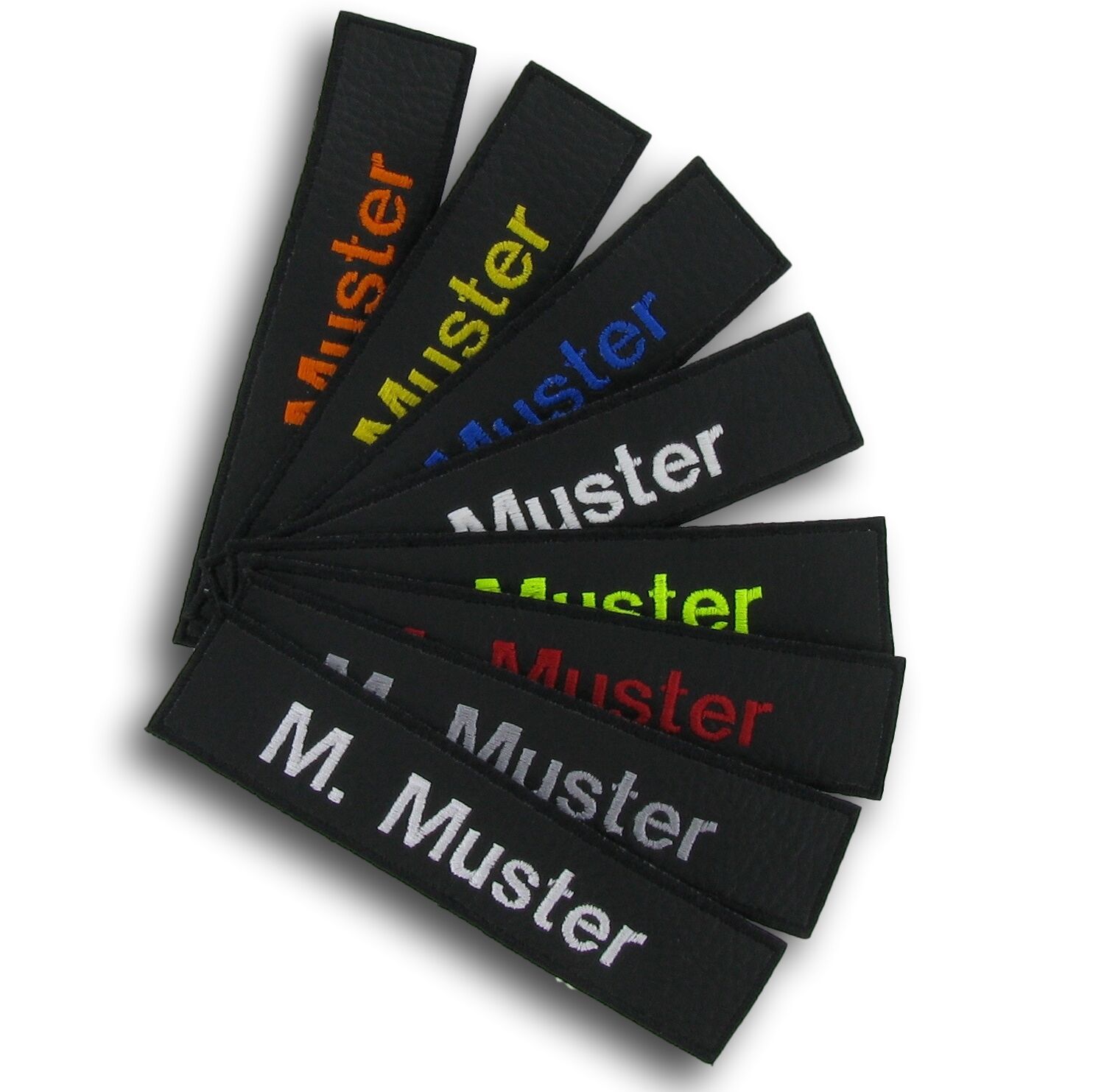 Namenstreifen aus Kunstleder Namenstreifen aus Kunstleder