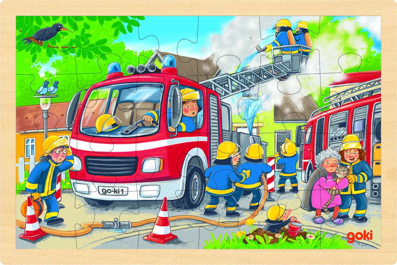 Einlegepuzzle Feuerwehreinsatz 