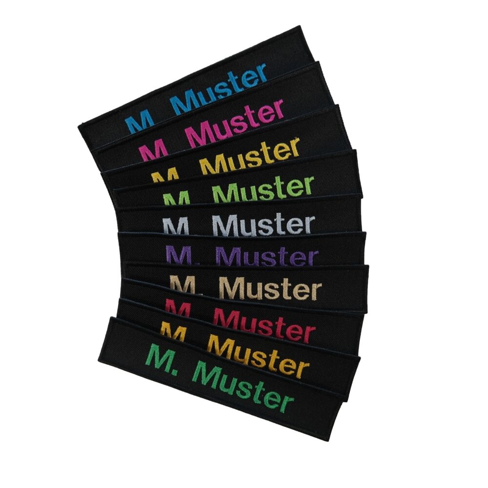 Namenstreifen mit Kettelrand