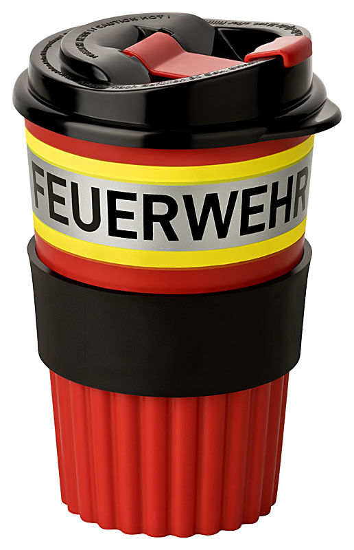 Coffee-to-go Becher rot Feuerwehr