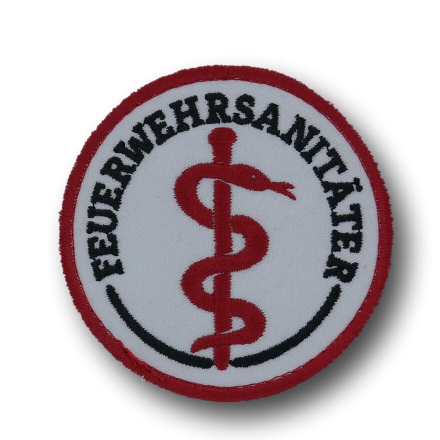 Emblem rund Äskulap - FEUERWEHRSANITÄTER