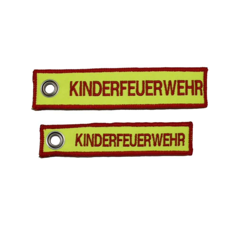 Kinderfeuerwehr Schlüsselanhänger gelb/rot