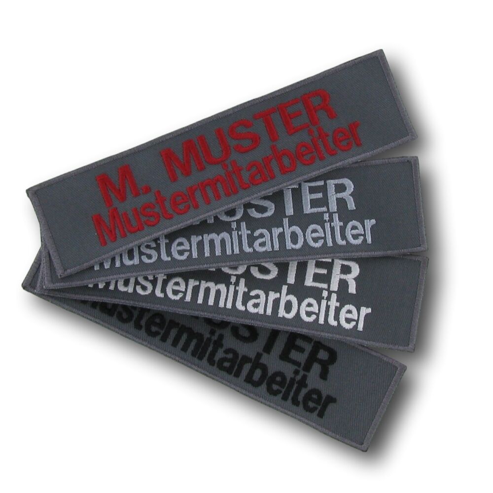 Namenstreifen grau Namenstreifen grau