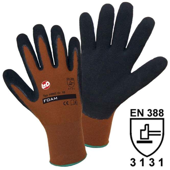 SCHWAN Cygnofoam 30 Feinstrickhandschuh – Schwarz/grau, Verschiedene Größen, Neu