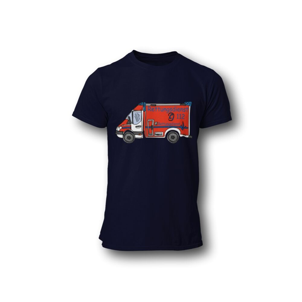 T-Shirt Aufdruck Rettungswagen Kinder