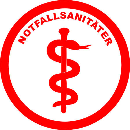rund 40mm NOTFALLSANITÄTER transparent