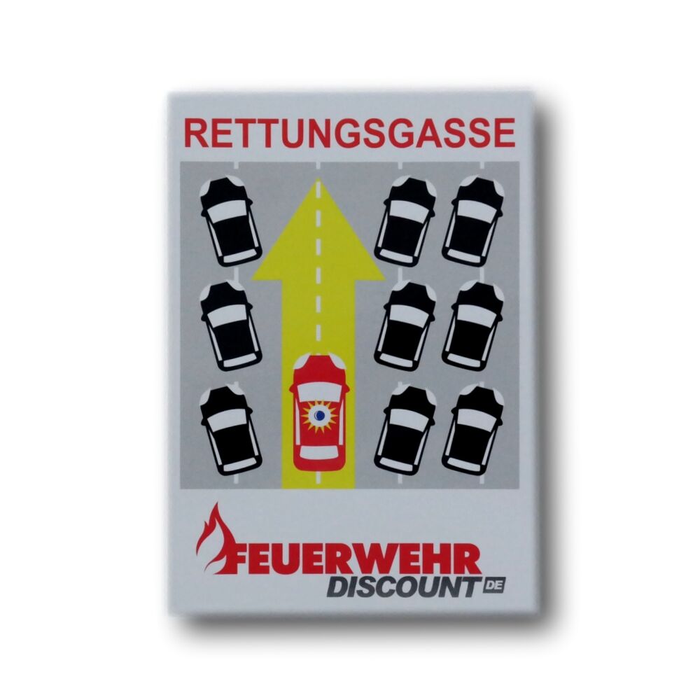 Aufkleber Rettungsgasse Feuerwehrdiscount 75 x 105 mm Aufkleber Rettungsgasse Feuerwehrdiscount 75 x 105 mm