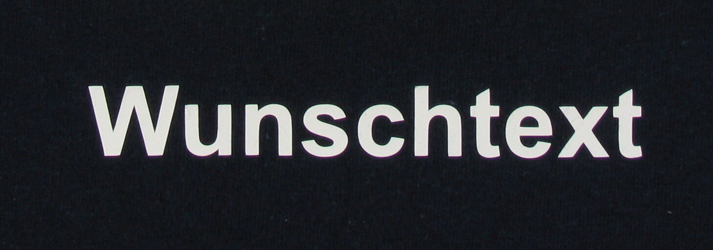 T-Shirt mit Wunschtext auf Vorder- und Rückseite