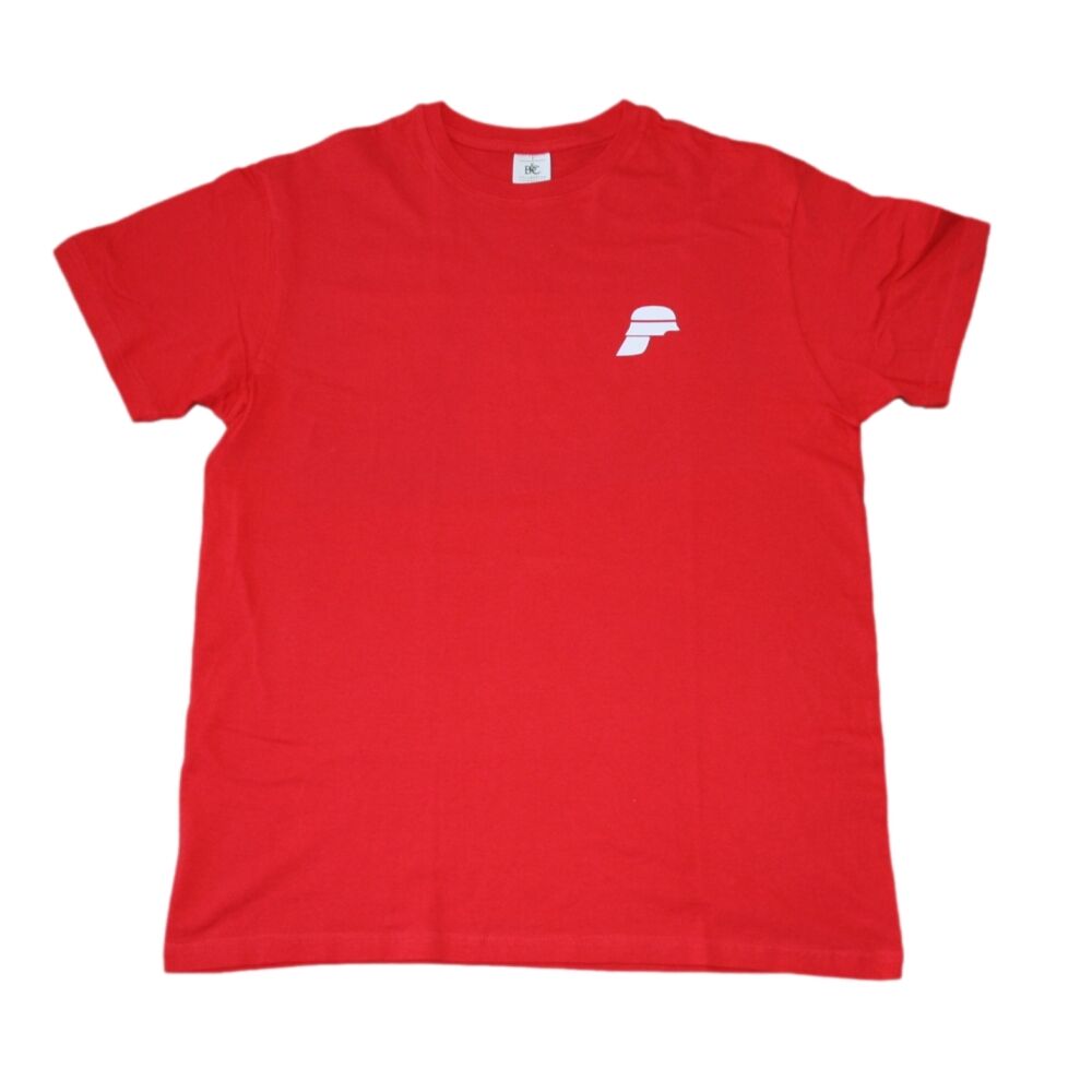 T-Shirt rot Aufdruck FEUERWEHR weiß