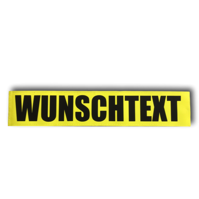 Rückenschild 38x8 zitronengelb Wunschtext
