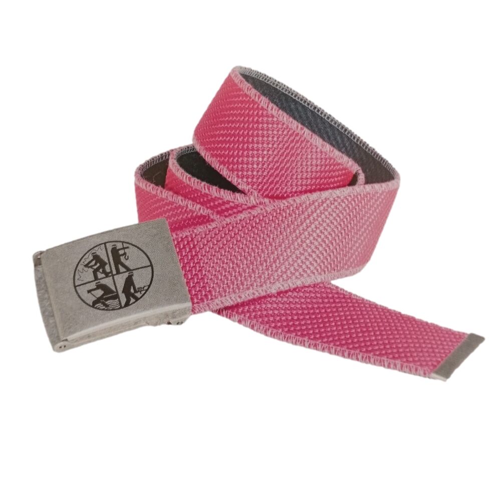 Koppelgürtel aus Feuerwehrschlauch pink