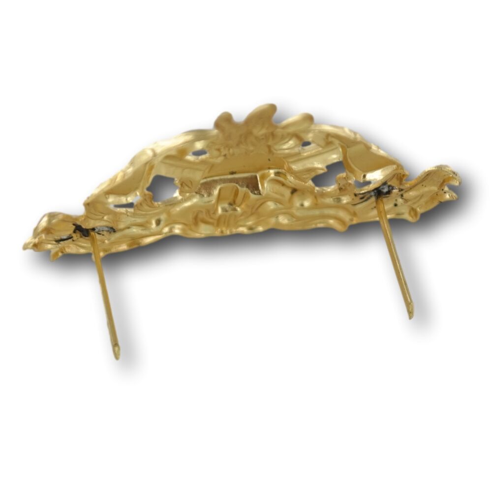 Emblem Flamme für Schirmmütze in gold