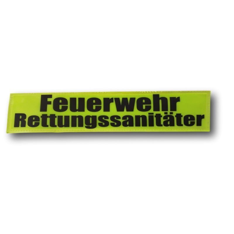 Produktbild von Rückenschild „NOTÄRZTIN“ – Reflektierend, Gelb, 42 X 8 Cm, Aus PVC Für Einsatzfahrzeuge & Alarmierung
